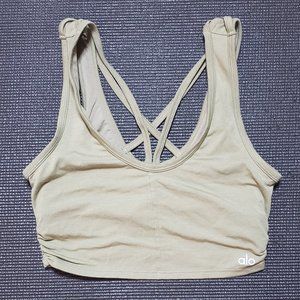 Alo Yoga Womens Workout Sports Bra Sage Green Size XS